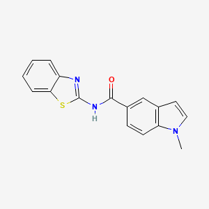 molecular formula C17H13N3OS B4512509 N-[(2E)-1,3-benzothiazol-2(3H)-ylidene]-1-methyl-1H-indole-5-carboxamide 