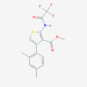 molecular formula C16H14F3NO3S B451252 Methyl oxamide 