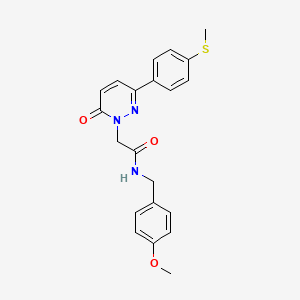 molecular formula C21H21N3O3S B4512572 N-(4-methoxybenzyl)-2-[3-[4-(methylsulfanyl)phenyl]-6-oxo-1(6H)-pyridazinyl]acetamide 