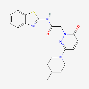 molecular formula C19H21N5O2S B4512581 N-(1,3-benzothiazol-2-yl)-2-[3-(4-methylpiperidin-1-yl)-6-oxopyridazin-1(6H)-yl]acetamide 