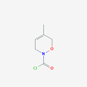 molecular formula C6H8ClNO2 B045126 5-Methyl-3,6-dihydrooxazine-2-carbonyl chloride CAS No. 117593-04-1