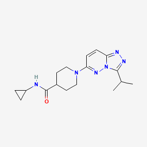 molecular formula C17H24N6O B4512634 N-cyclopropyl-1-[3-(propan-2-yl)[1,2,4]triazolo[4,3-b]pyridazin-6-yl]piperidine-4-carboxamide 