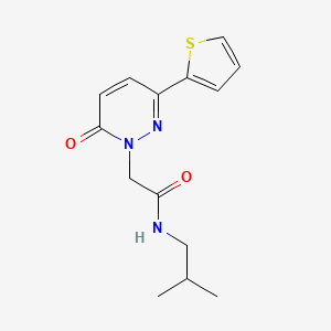 molecular formula C14H17N3O2S B4512649 N-(2-methylpropyl)-2-[6-oxo-3-(thiophen-2-yl)pyridazin-1(6H)-yl]acetamide 