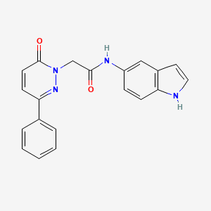 molecular formula C20H16N4O2 B4512652 N-(1H-indol-5-yl)-2-(6-oxo-3-phenylpyridazin-1(6H)-yl)acetamide 