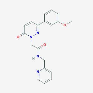 molecular formula C19H18N4O3 B4512666 2-(3-(3-methoxyphenyl)-6-oxopyridazin-1(6H)-yl)-N-(pyridin-2-ylmethyl)acetamide 