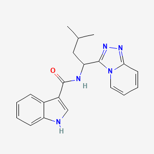 molecular formula C20H21N5O B4512671 N-[3-methyl-1-([1,2,4]triazolo[4,3-a]pyridin-3-yl)butyl]-1H-indole-3-carboxamide 