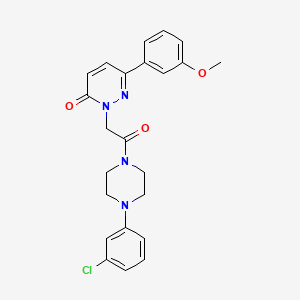 molecular formula C23H23ClN4O3 B4512690 2-(2-(4-(3-chlorophenyl)piperazin-1-yl)-2-oxoethyl)-6-(3-methoxyphenyl)pyridazin-3(2H)-one 