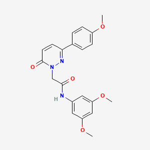 molecular formula C21H21N3O5 B4512714 N-(3,5-dimethoxyphenyl)-2-[3-(4-methoxyphenyl)-6-oxopyridazin-1(6H)-yl]acetamide 