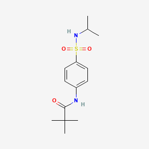 molecular formula C14H22N2O3S B4512744 2,2-dimethyl-N-[4-(propan-2-ylsulfamoyl)phenyl]propanamide 