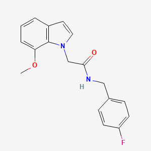 molecular formula C18H17FN2O2 B4512754 N-(4-fluorobenzyl)-2-(7-methoxy-1H-indol-1-yl)acetamide 