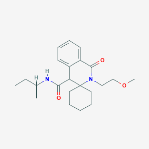 molecular formula C22H32N2O3 B4512764 N-(butan-2-yl)-2'-(2-methoxyethyl)-1'-oxo-1',4'-dihydro-2'H-spiro[cyclohexane-1,3'-isoquinoline]-4'-carboxamide 