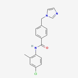 molecular formula C18H16ClN3O B4512815 N-(4-chloro-2-methylphenyl)-4-(imidazol-1-ylmethyl)benzamide 