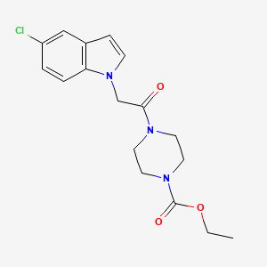 molecular formula C17H20ClN3O3 B4512819 ethyl 4-[(5-chloro-1H-indol-1-yl)acetyl]-1-piperazinecarboxylate 