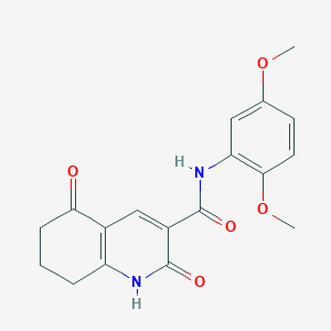 molecular formula C18H18N2O5 B4512930 N-(2,5-dimethoxyphenyl)-2,5-dioxo-1,2,5,6,7,8-hexahydroquinoline-3-carboxamide 