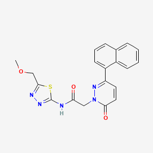molecular formula C20H17N5O3S B4512977 N-(5-(methoxymethyl)-1,3,4-thiadiazol-2-yl)-2-(3-(naphthalen-1-yl)-6-oxopyridazin-1(6H)-yl)acetamide 