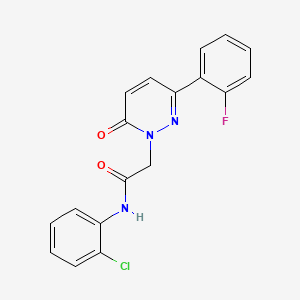 molecular formula C18H13ClFN3O2 B4513019 N-(2-chlorophenyl)-2-(3-(2-fluorophenyl)-6-oxopyridazin-1(6H)-yl)acetamide 
