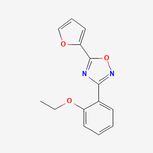 molecular formula C14H12N2O3 B4513057 3-(2-Ethoxyphenyl)-5-(furan-2-yl)-1,2,4-oxadiazole 