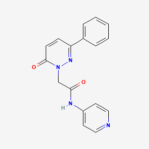 molecular formula C17H14N4O2 B4513093 2-(6-oxo-3-phenylpyridazin-1(6H)-yl)-N-(pyridin-4-yl)acetamide 