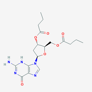 [(2R,3S,5R)-5-(2-amino-6-oxo-3H-purin-9-yl)-3-butanoyloxyoxolan-2-yl]methyl butanoate