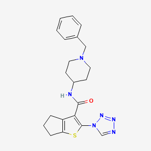 molecular formula C21H24N6OS B4513137 N-(1-benzylpiperidin-4-yl)-2-(1H-tetrazol-1-yl)-5,6-dihydro-4H-cyclopenta[b]thiophene-3-carboxamide 