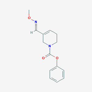 molecular formula C14H16N2O3 B045133 Phenyl 3,6-dihydro-5-((methoxyimino)methyl)-1(2H)-pyridinecarboxylate CAS No. 121750-63-8