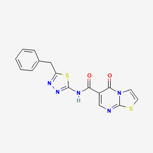 molecular formula C16H11N5O2S2 B4513416 N-[(2Z)-5-benzyl-1,3,4-thiadiazol-2(3H)-ylidene]-5-oxo-5H-[1,3]thiazolo[3,2-a]pyrimidine-6-carboxamide 