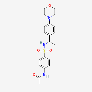 molecular formula C20H25N3O4S B4513466 N-{4-[({1-[4-(4-morpholinyl)phenyl]ethyl}amino)sulfonyl]phenyl}acetamide 