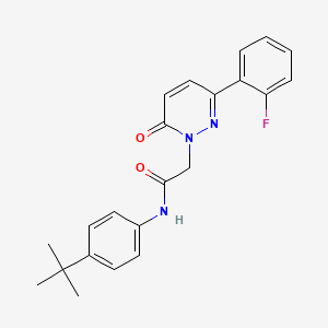 molecular formula C22H22FN3O2 B4513476 N-(4-tert-butylphenyl)-2-[3-(2-fluorophenyl)-6-oxopyridazin-1(6H)-yl]acetamide 