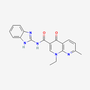 molecular formula C19H17N5O2 B4513495 N-(1,3-dihydro-2H-benzimidazol-2-ylidene)-1-ethyl-7-methyl-4-oxo-1,4-dihydro-1,8-naphthyridine-3-carboxamide 