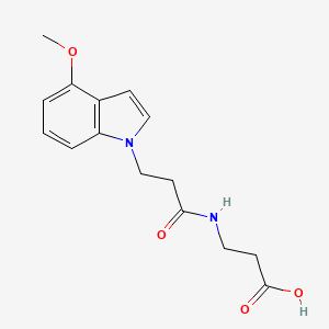 molecular formula C15H18N2O4 B4513503 N-[3-(4-methoxy-1H-indol-1-yl)propanoyl]-beta-alanine 