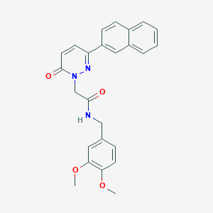 molecular formula C25H23N3O4 B4513514 N-(3,4-dimethoxybenzyl)-2-[3-(naphthalen-2-yl)-6-oxopyridazin-1(6H)-yl]acetamide 