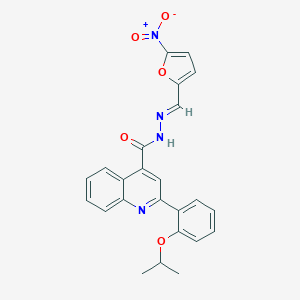 molecular formula C24H20N4O5 B451363 N'-({5-nitro-2-furyl}methylene)-2-(2-isopropoxyphenyl)-4-quinolinecarbohydrazide 