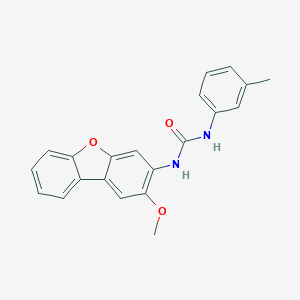 molecular formula C21H18N2O3 B451365 N-(2-methoxydibenzo[b,d]furan-3-yl)-N'-(3-methylphenyl)urea 
