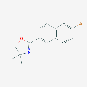 molecular formula C15H14BrNO B045137 2-(6-Bromo-2-naphthyl)-4,4-dimethyl-4,5-dihydro-1,3-oxazole CAS No. 337524-03-5