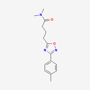 molecular formula C15H19N3O2 B4513706 N,N-dimethyl-4-[3-(4-methylphenyl)-1,2,4-oxadiazol-5-yl]butanamide 