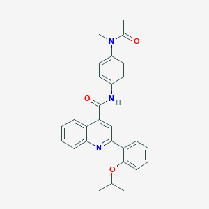 molecular formula C28H27N3O3 B451377 N-{4-[acetyl(methyl)amino]phenyl}-2-(2-isopropoxyphenyl)-4-quinolinecarboxamide 