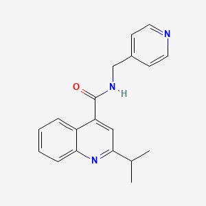 molecular formula C19H19N3O B4513843 2-isopropyl-N-(4-pyridinylmethyl)-4-quinolinecarboxamide 