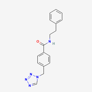 molecular formula C17H17N5O B4514004 N-(2-phenylethyl)-4-(1H-tetrazol-1-ylmethyl)benzamide 
