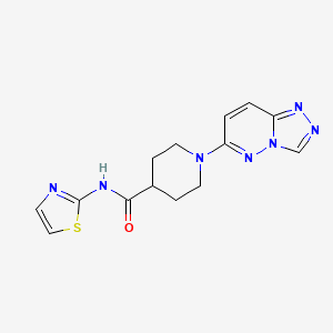 molecular formula C14H15N7OS B4514039 N-(1,3-thiazol-2-yl)-1-([1,2,4]triazolo[4,3-b]pyridazin-6-yl)piperidine-4-carboxamide 