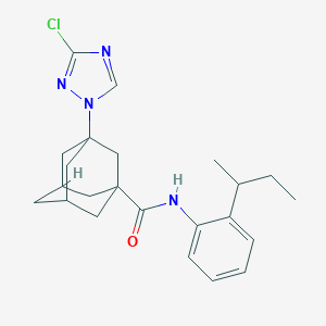 molecular formula C23H29ClN4O B451405 N~1~-[2-(SEC-BUTYL)PHENYL]-3-(3-CHLORO-1H-1,2,4-TRIAZOL-1-YL)-1-ADAMANTANECARBOXAMIDE 