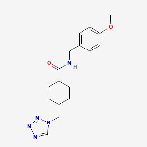 molecular formula C17H23N5O2 B4514069 N-(4-methoxybenzyl)-4-(1H-tetrazol-1-ylmethyl)cyclohexanecarboxamide 