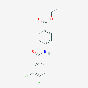molecular formula C16H13Cl2NO3 B451408 Ethyl 4-[(3,4-dichlorobenzoyl)amino]benzoate 