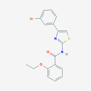 molecular formula C18H15BrN2O2S B451410 N-[4-(3-bromophenyl)-1,3-thiazol-2-yl]-2-ethoxybenzamide 