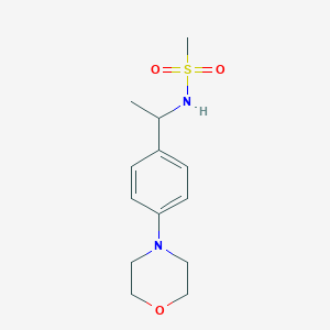 molecular formula C13H20N2O3S B4514370 N-{1-[4-(4-morpholinyl)phenyl]ethyl}methanesulfonamide 