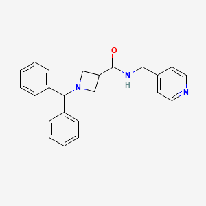 molecular formula C23H23N3O B4514465 1-(diphenylmethyl)-N-(4-pyridinylmethyl)-3-azetidinecarboxamide 