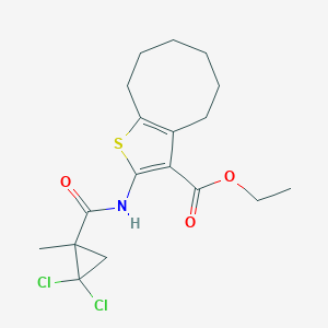 molecular formula C18H23Cl2NO3S B451454 ethyl yl)-2-(4-methylphenyl)-4-quinolinecarboxamide 