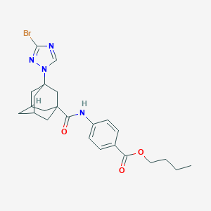molecular formula C24H29BrN4O3 B451498 butyl 4-({[3-(3-bromo-1H-1,2,4-triazol-1-yl)-1-adamantyl]carbonyl}amino)benzoate 