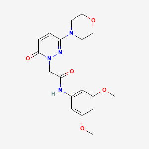 molecular formula C18H22N4O5 B4515114 N-(3,5-dimethoxyphenyl)-2-[3-(morpholin-4-yl)-6-oxopyridazin-1(6H)-yl]acetamide 