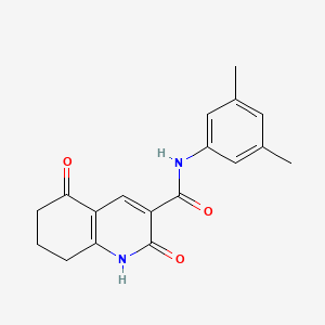 molecular formula C18H18N2O3 B4515206 N-(3,5-dimethylphenyl)-2,5-dioxo-1,2,5,6,7,8-hexahydroquinoline-3-carboxamide 