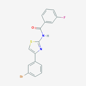 molecular formula C16H10BrFN2OS B451528 N-[4-(3-bromophenyl)-1,3-thiazol-2-yl]-3-fluorobenzamide 